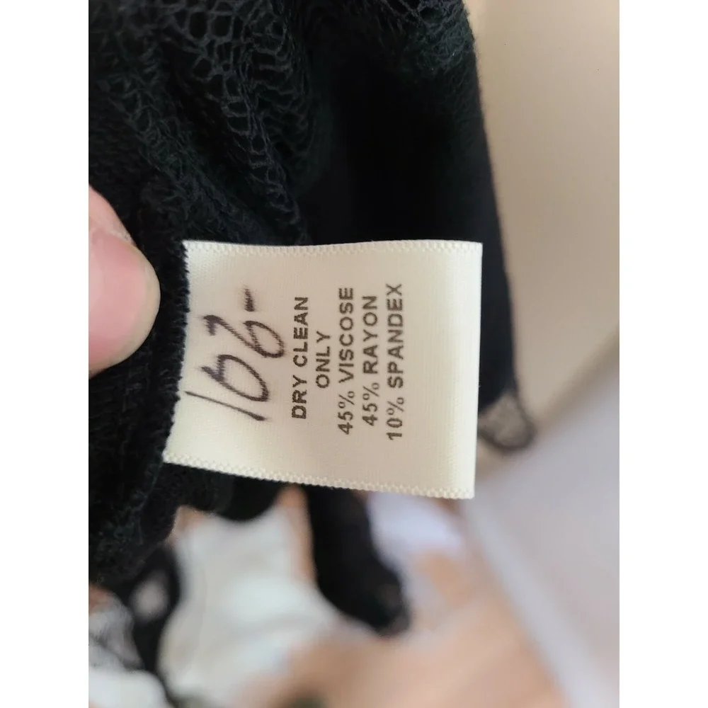 Liberty Garden BOHO Tank Top Womens Large Black Mesh Detail Uneven NWT - Picture 11 of 11